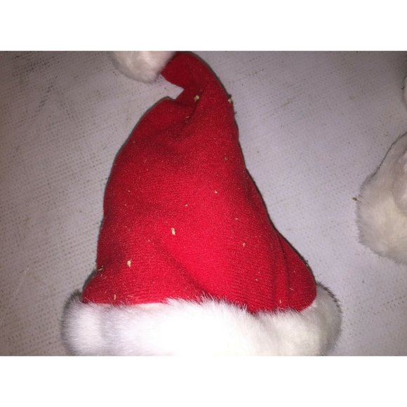 RUSS BERRIE & CO PLUSH KITTEN SLEEPING IN CHRISTMAS SANTA HAT - Picture 7 of 10